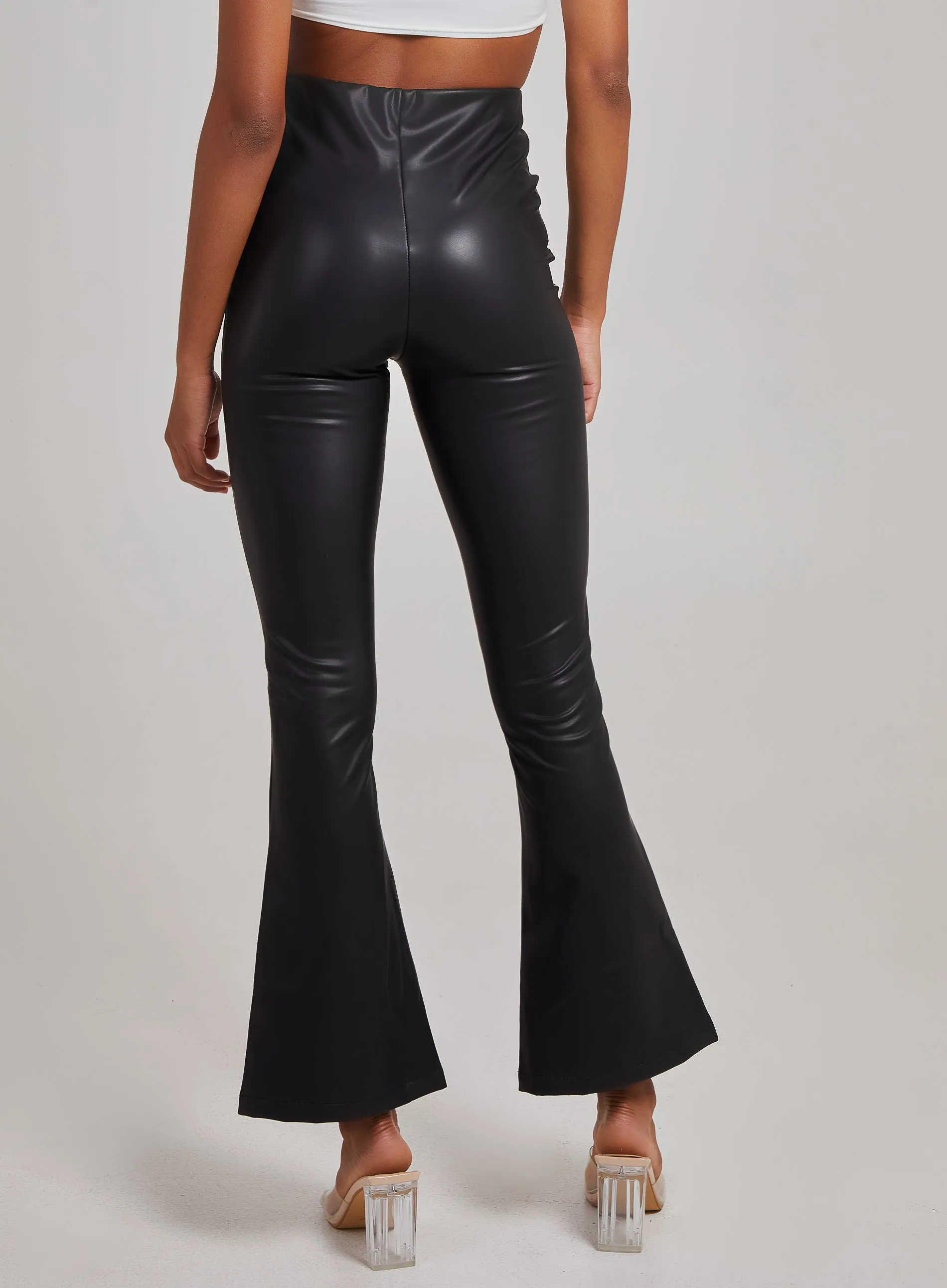 PU Wide Leg Trousers