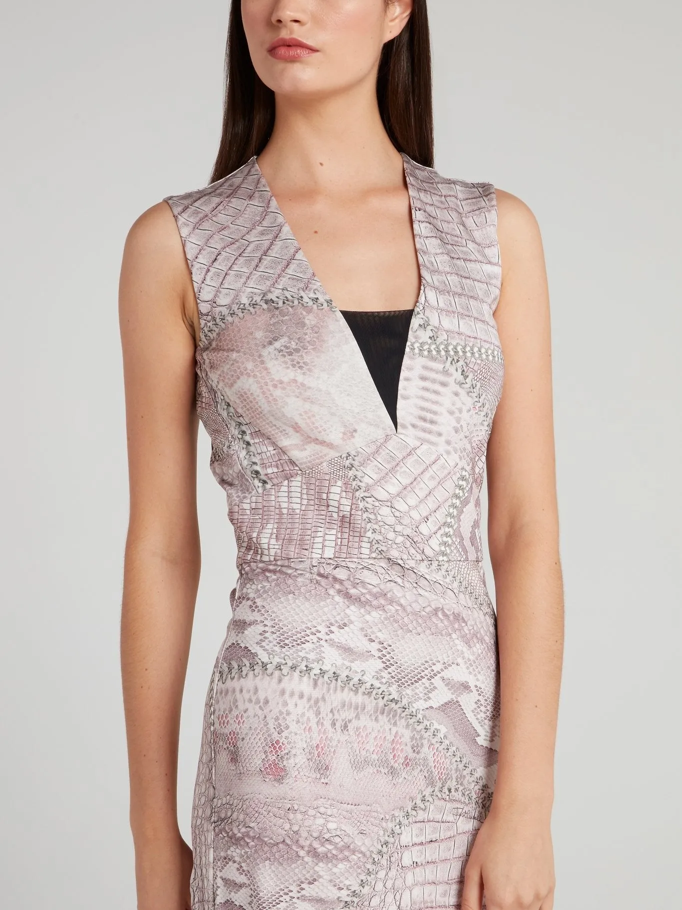 Purple Python Effect Maxi Dress