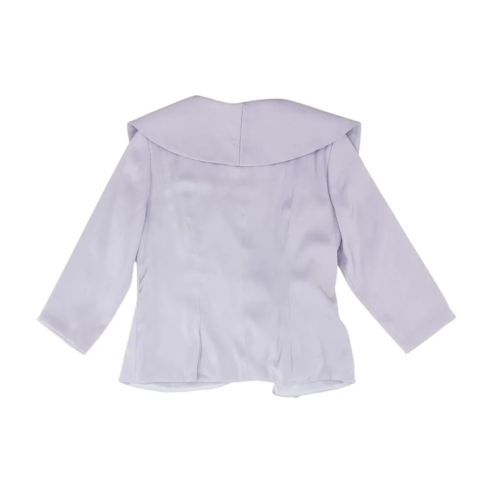 Purple Solid Blazer