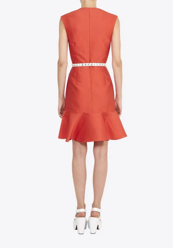 Red Gazaar Sleeveless Dress