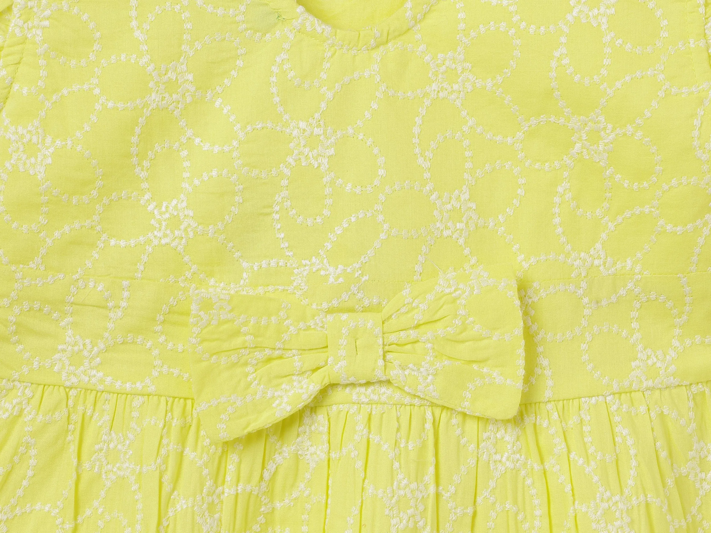 Regular Fit Round Neck Embroidered Dress