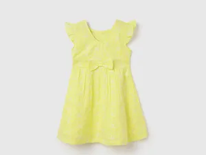 Regular Fit Round Neck Embroidered Dress