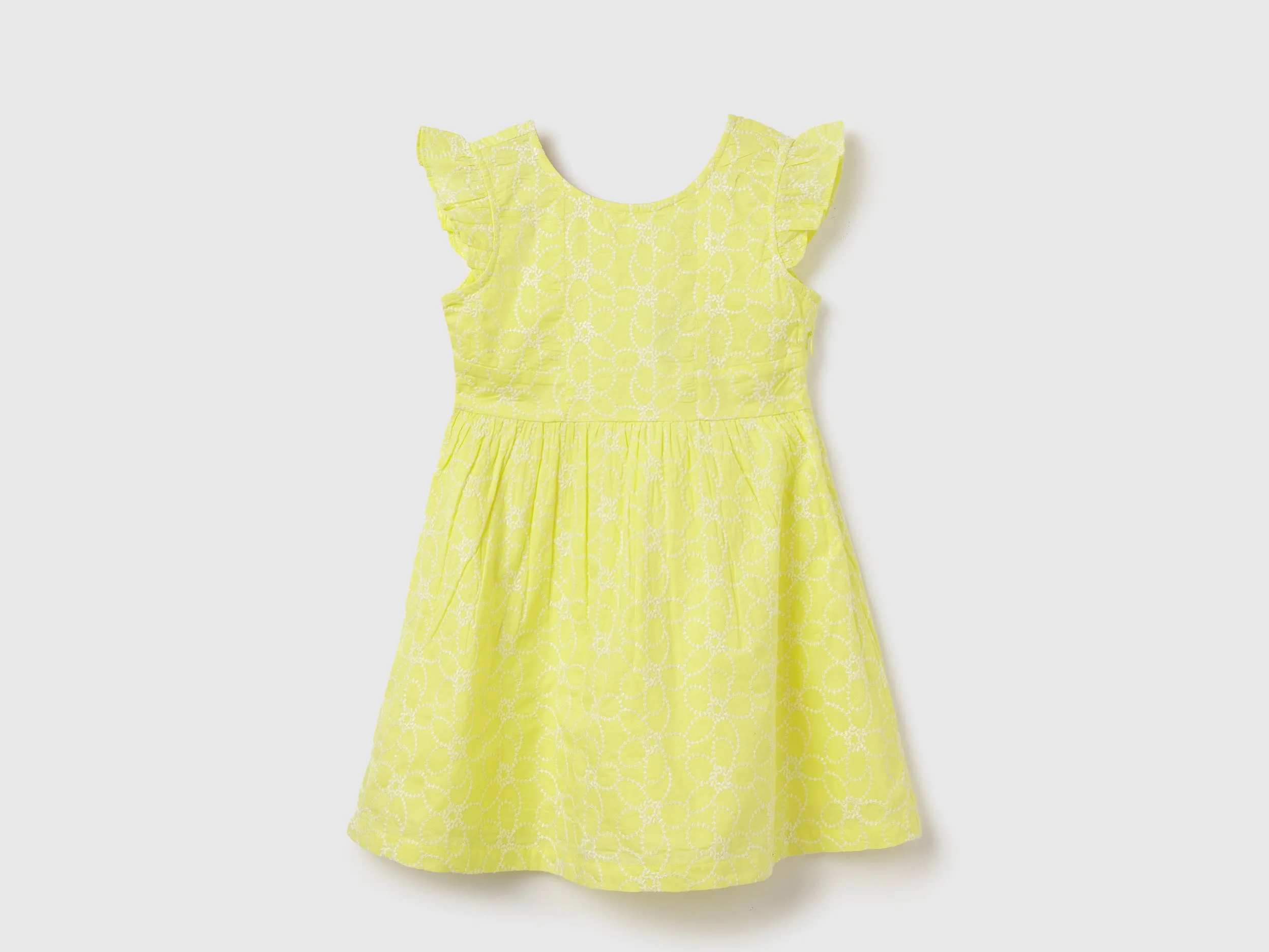 Regular Fit Round Neck Embroidered Dress