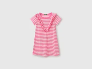 Regular Fit Round Neck Striped A-line Dress