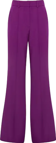 REISS Purple Gabi Fluid Flare Trousers UK 4