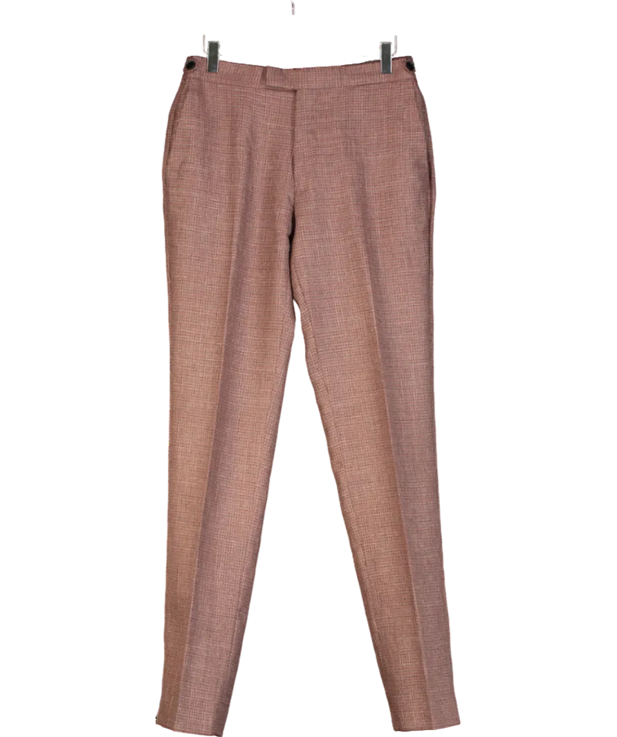 REISS Red Recline Wool-blend Suit Trouser W30