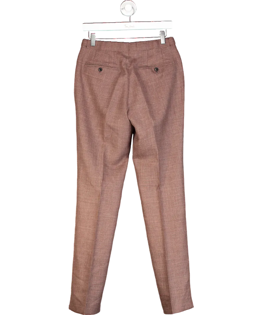 REISS Red Recline Wool-blend Suit Trouser W30