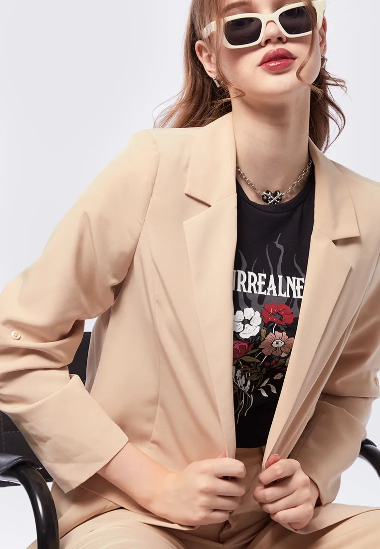 Rolled Up Sleeves Blazer