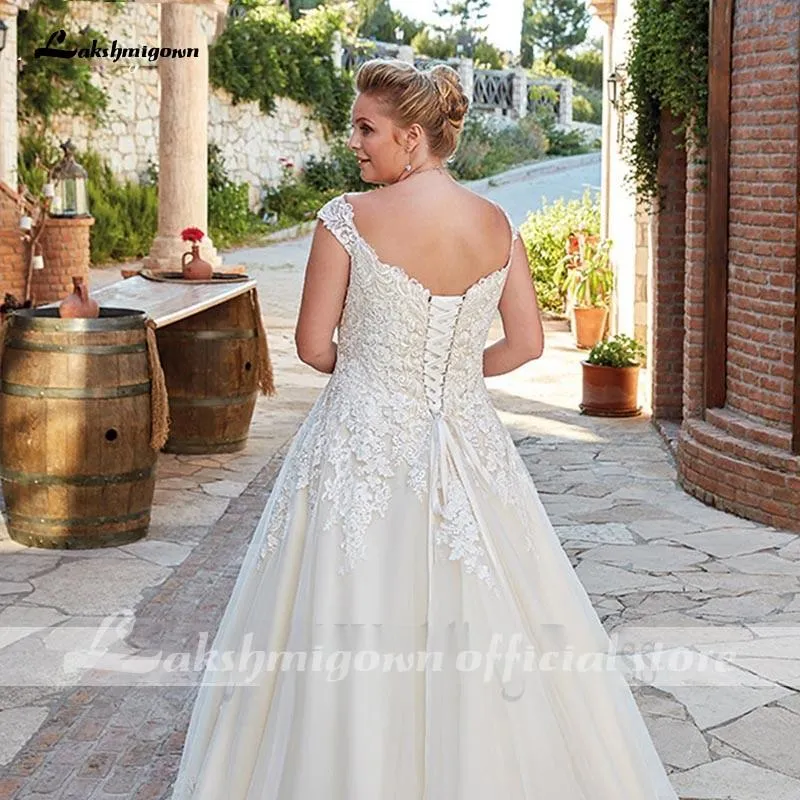 Roycebridal Wedding Dress With Short Sleeve Sexy V-neck Lace