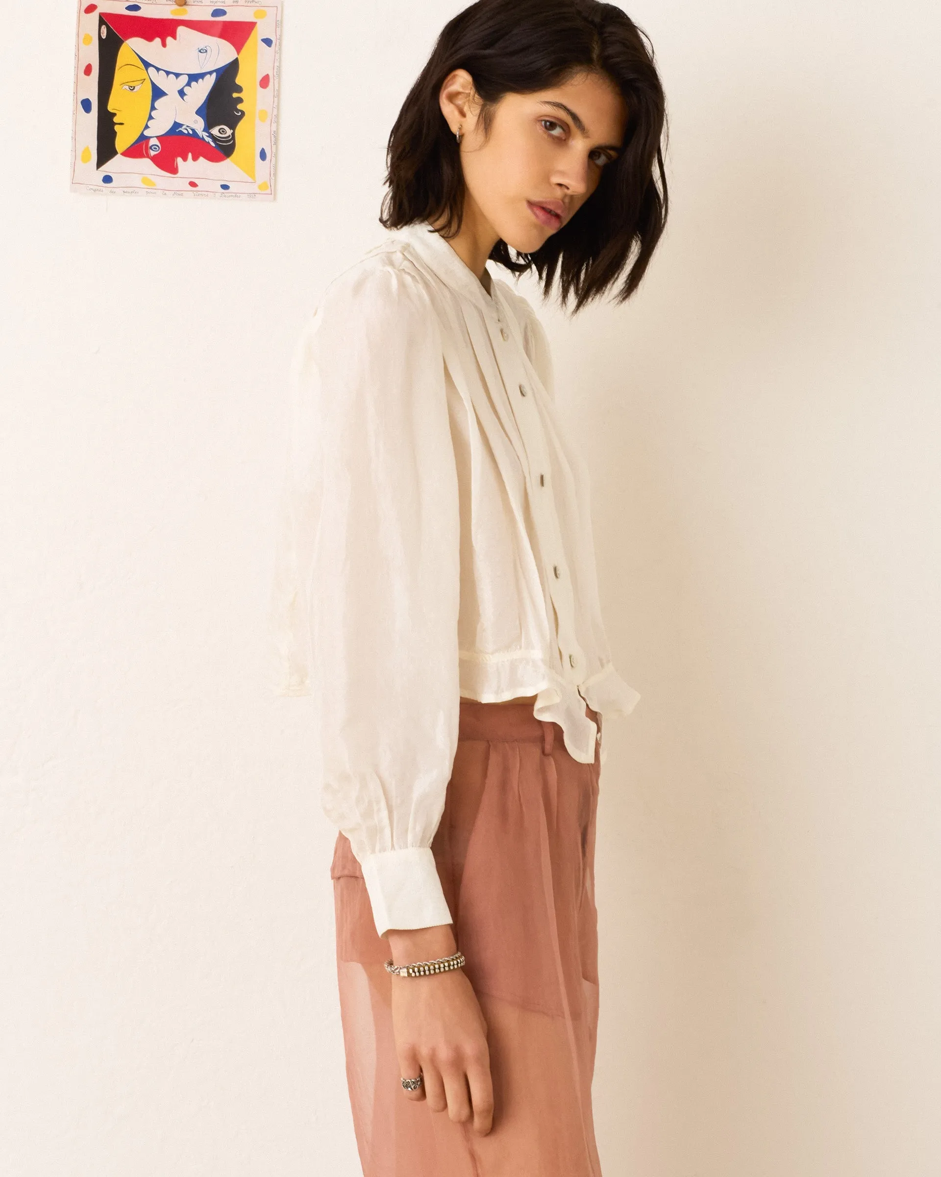 Ryland Pearl Silk Shirt