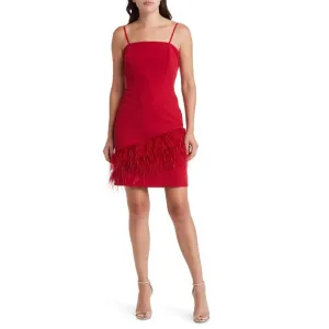 Sam Edelman Feather Hem Sheath Dress NWT Color Wine Size 8