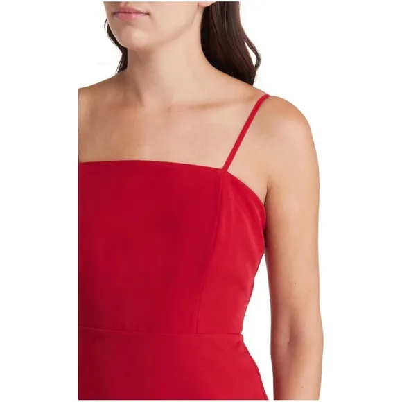 Sam Edelman Feather Hem Sheath Dress NWT Color Wine Size 8