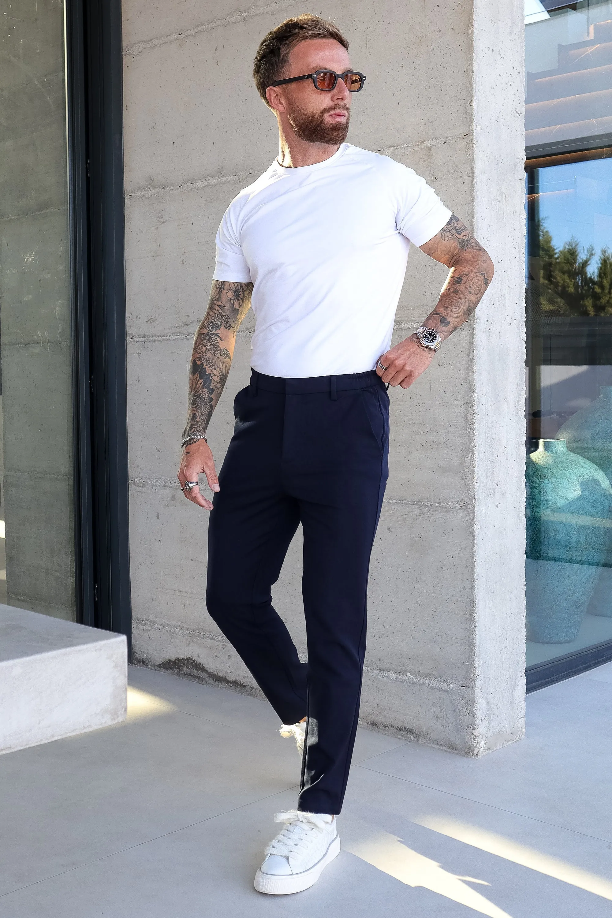 Santis Forth Men's Dress Pants Blue
