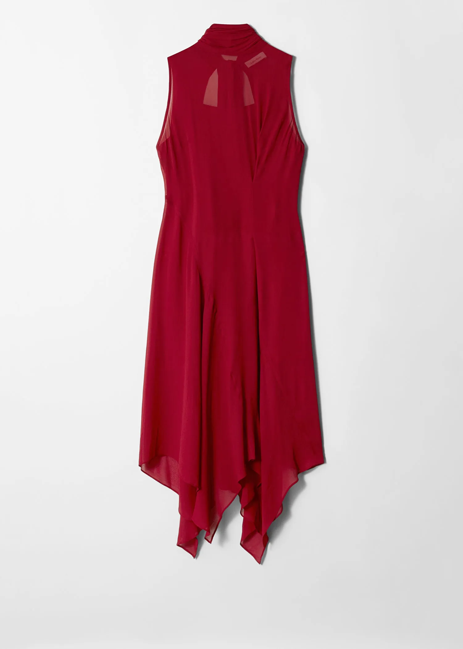 Scarf-Detail Midi Dress