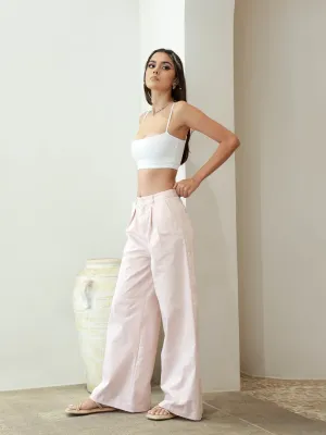 Seam Detailed Wide Leg Pant