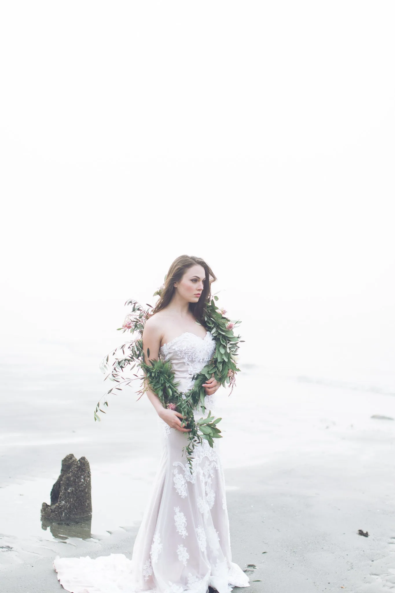 Sheath Beaded Lace Wedding Dress (# IngaLisa)