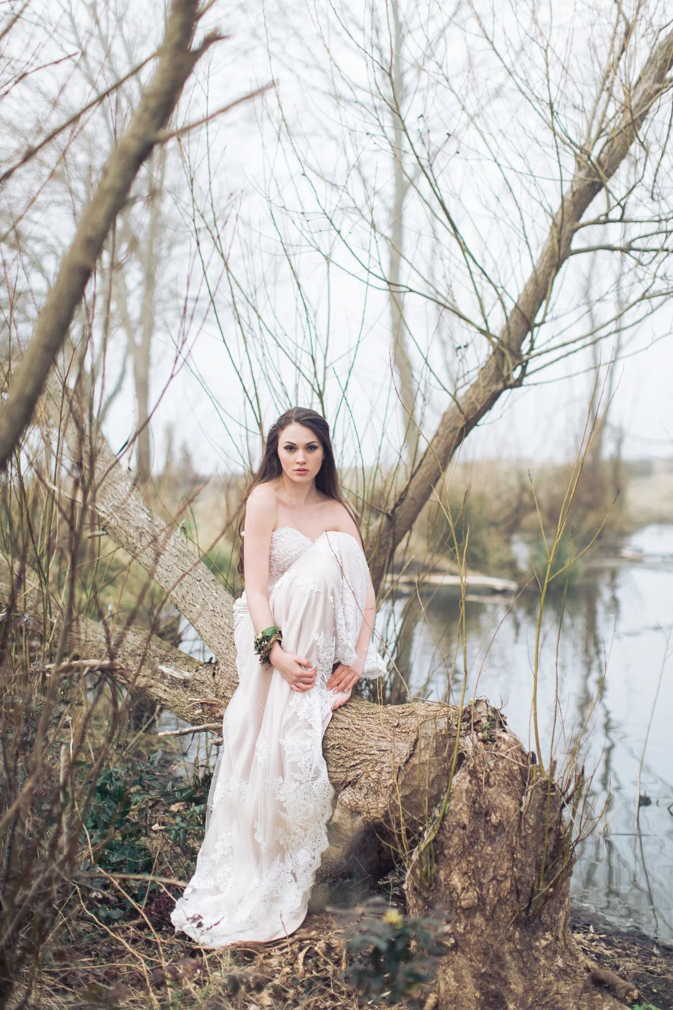Sheath Beaded Lace Wedding Dress (# IngaLisa)