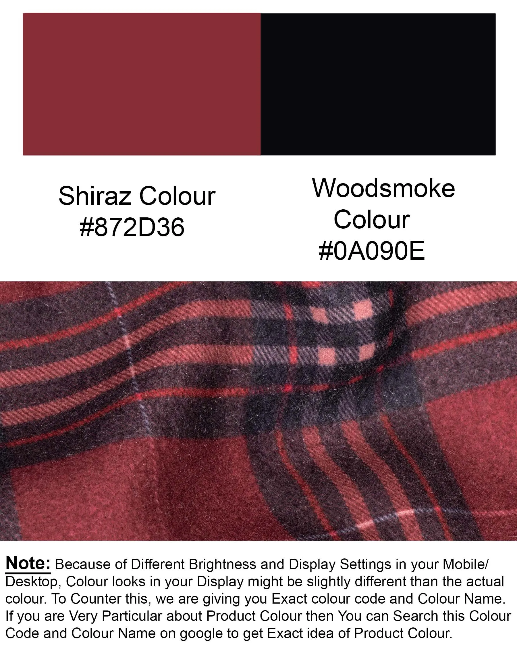 Shiraz Red Plaid Trench Coat