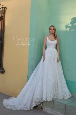 Size 10 L'amour LA24253 Odette Ivory Gown