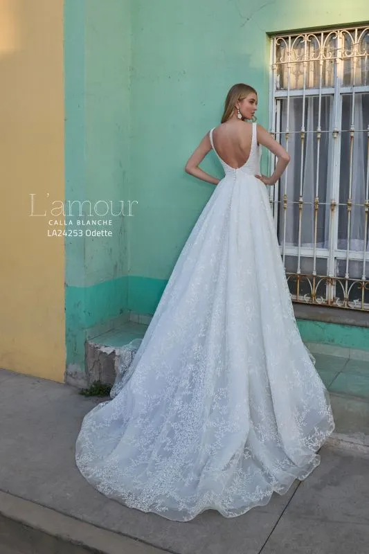 Size 10 L'amour LA24253 Odette Ivory Gown