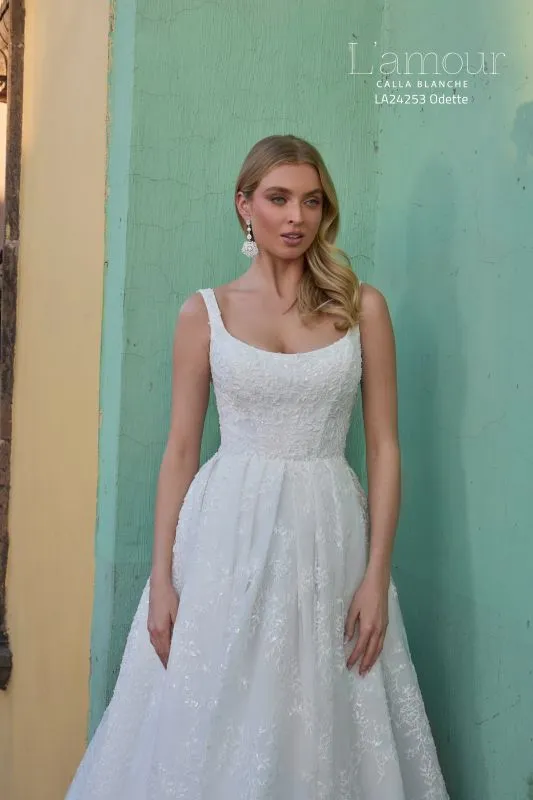 Size 10 L'amour LA24253 Odette Ivory Gown
