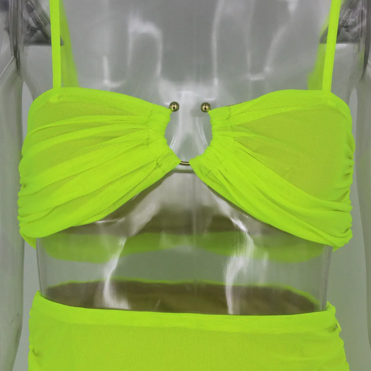 Sling Wrapped Chest Party Nightclub Sexy Dress Two-piece