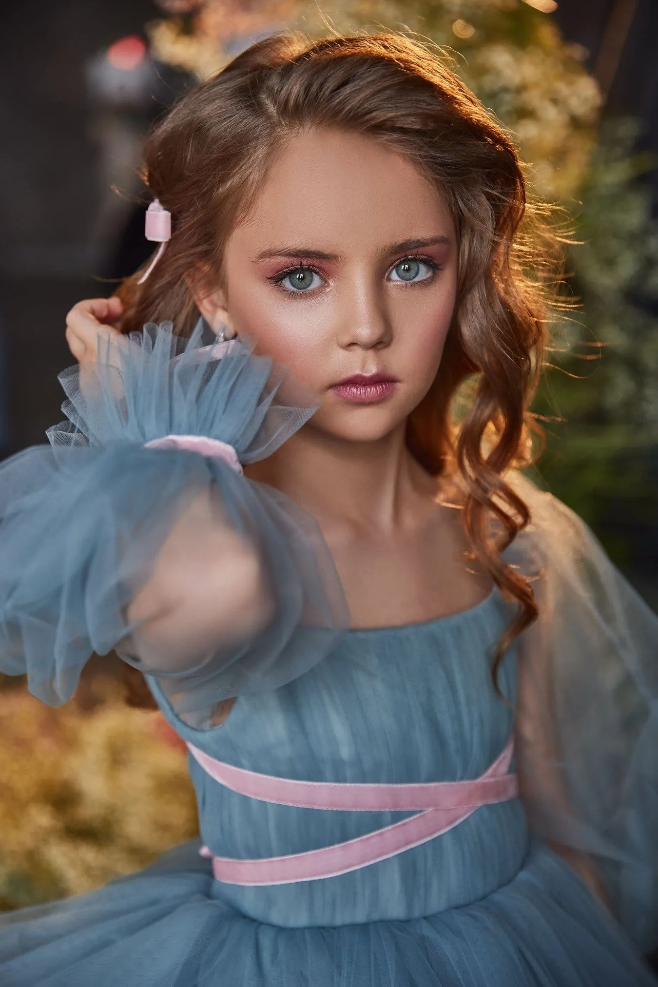 Special Occasion Dress with High-Low Ruffle Skirt
