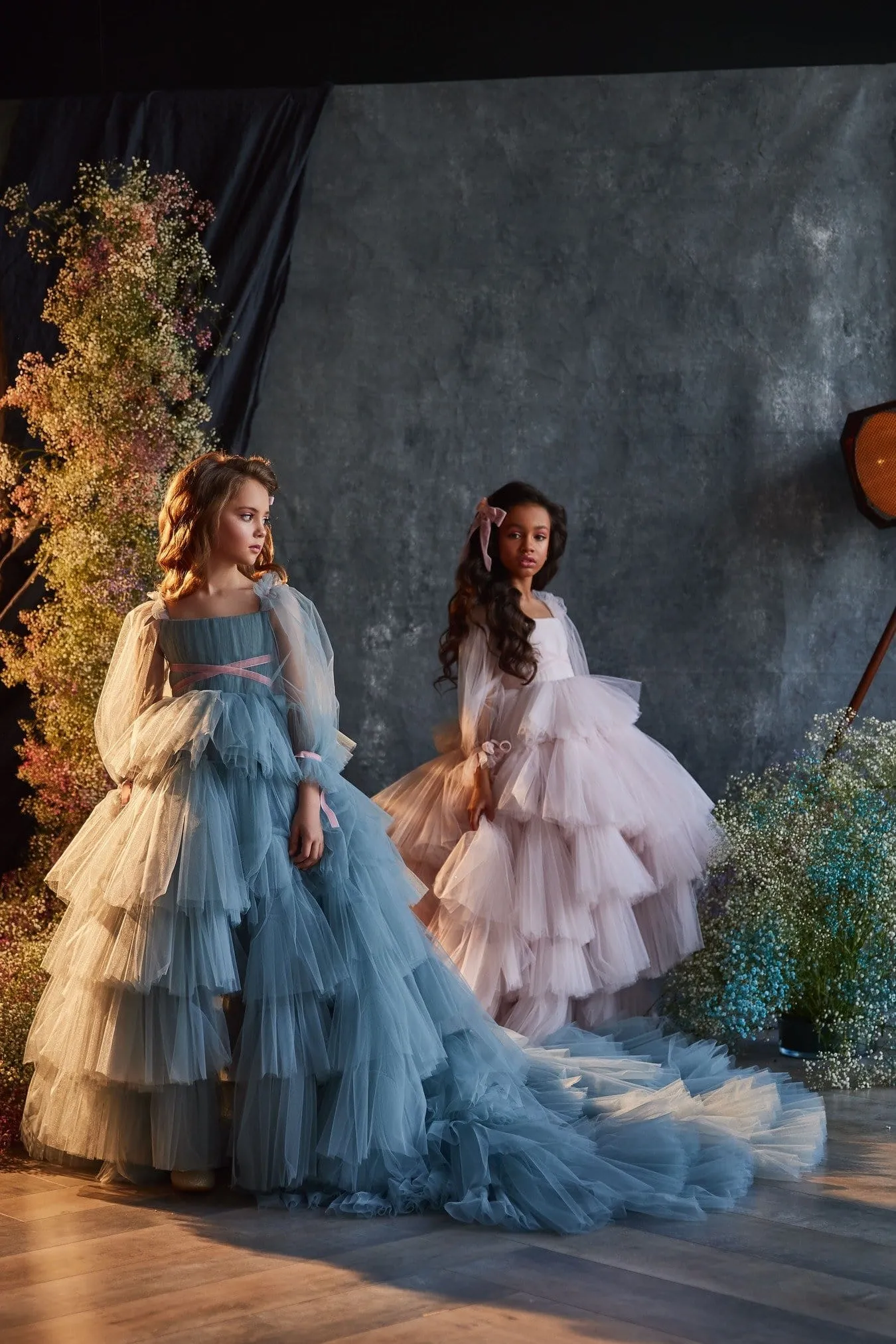 Special Occasion Dress with High-Low Ruffle Skirt