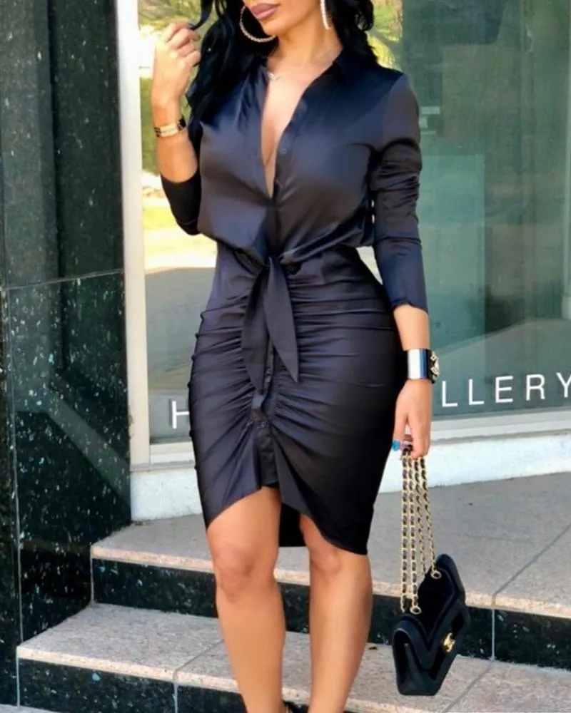 Splice Irregular Sexy Slim Dress