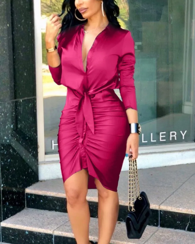 Splice Irregular Sexy Slim Dress