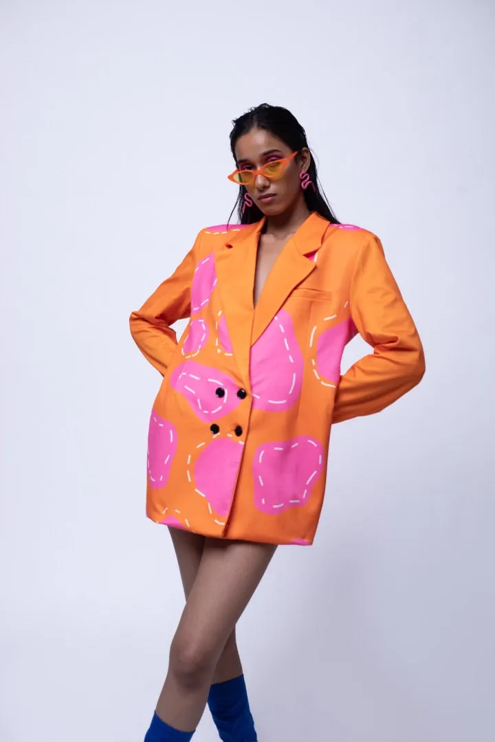 Spotted in Pink Blazer Dress