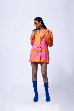 Spotted in Pink Blazer Dress