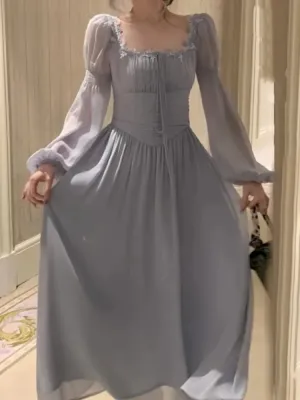 Spring Summer Women A-Line Midi Party Dress