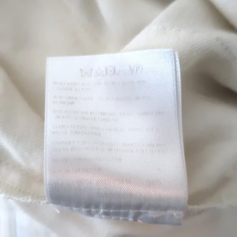 Stella McCartney High Waisted Trousers Cream Size 38 Straight Leg Pants