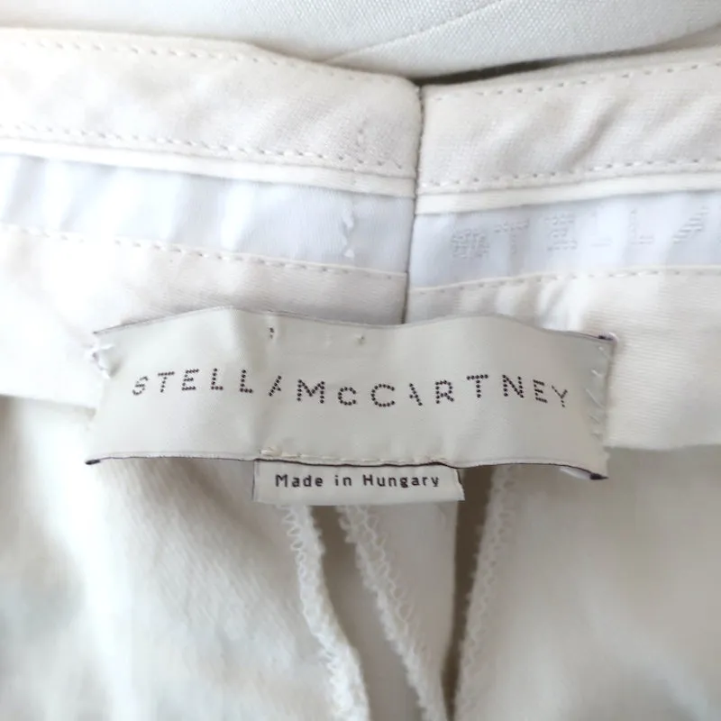 Stella McCartney High Waisted Trousers Cream Size 38 Straight Leg Pants