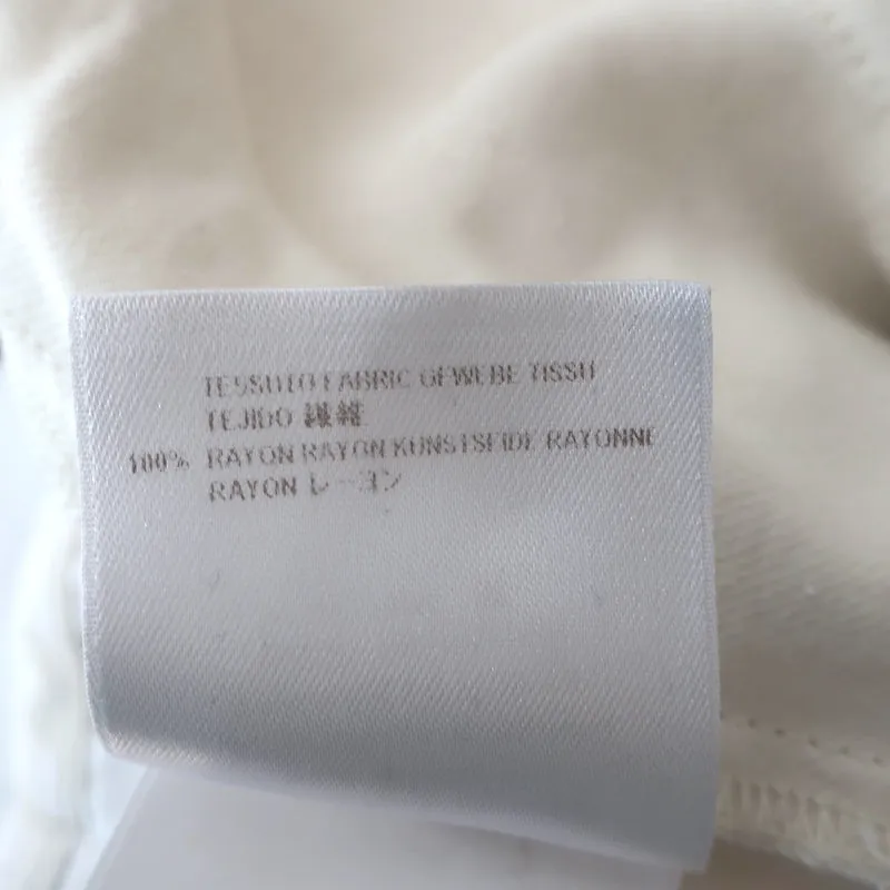 Stella McCartney High Waisted Trousers Cream Size 38 Straight Leg Pants