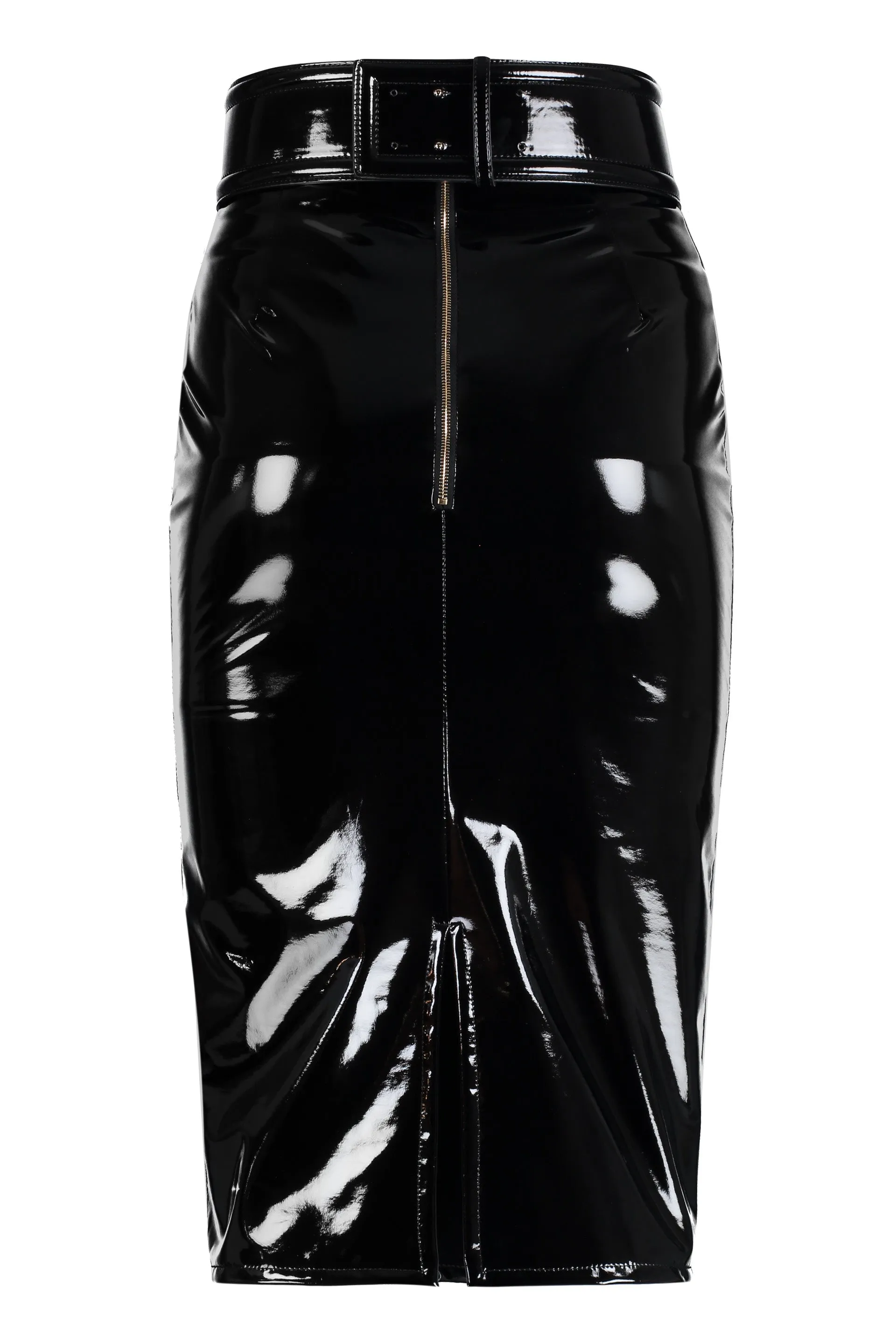 Stretch pencil skirt with zip