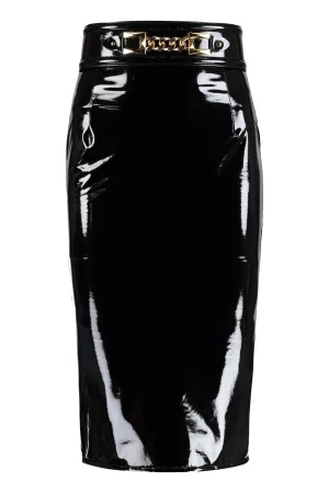 Stretch pencil skirt with zip