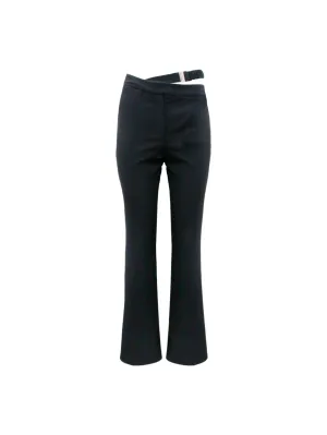 STUDIO J KOO Waist Cross Belt Detail Trousers