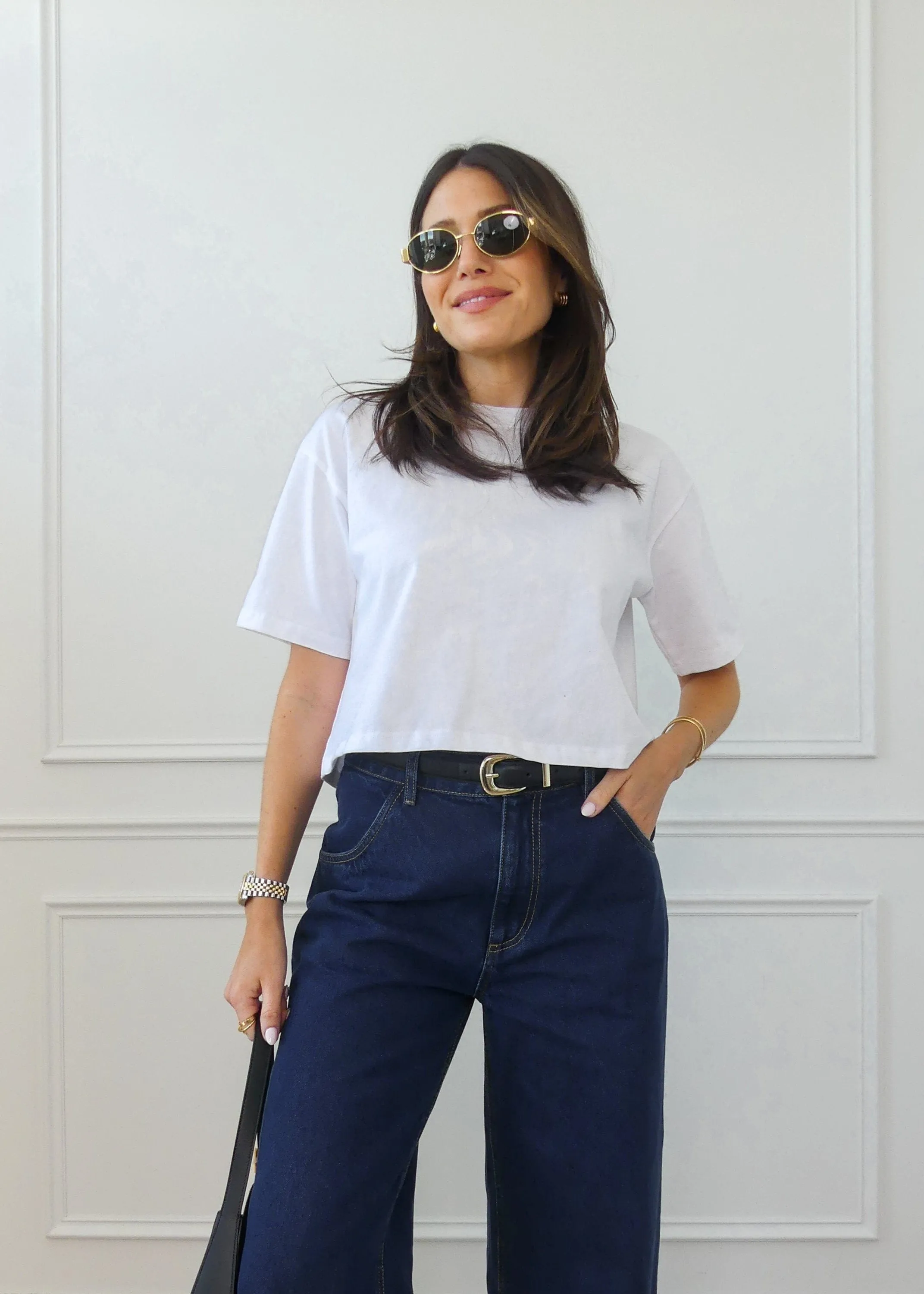 THE CROPPED BOXY TEE - WHITE