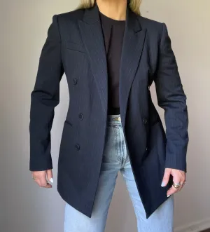 Theory Navy Pinstripe Blazer - Women’s Large