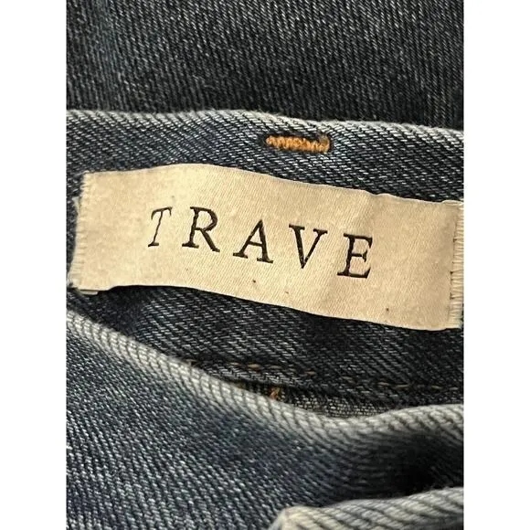 Trave Joan Full Wide Leg Trouser Jeans •Women 30• Straight Walk This Way $295