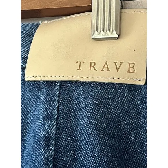 Trave Joan Full Wide Leg Trouser Jeans •Women 30• Straight Walk This Way $295
