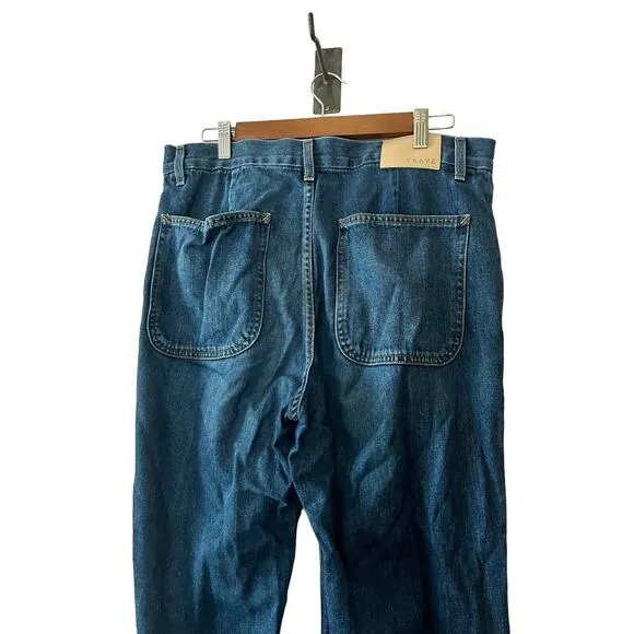 Trave Joan Full Wide Leg Trouser Jeans •Women 30• Straight Walk This Way $295
