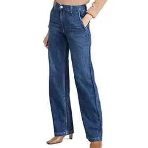 Trave Joan Full Wide Leg Trouser Jeans •Women 30• Straight Walk This Way $295