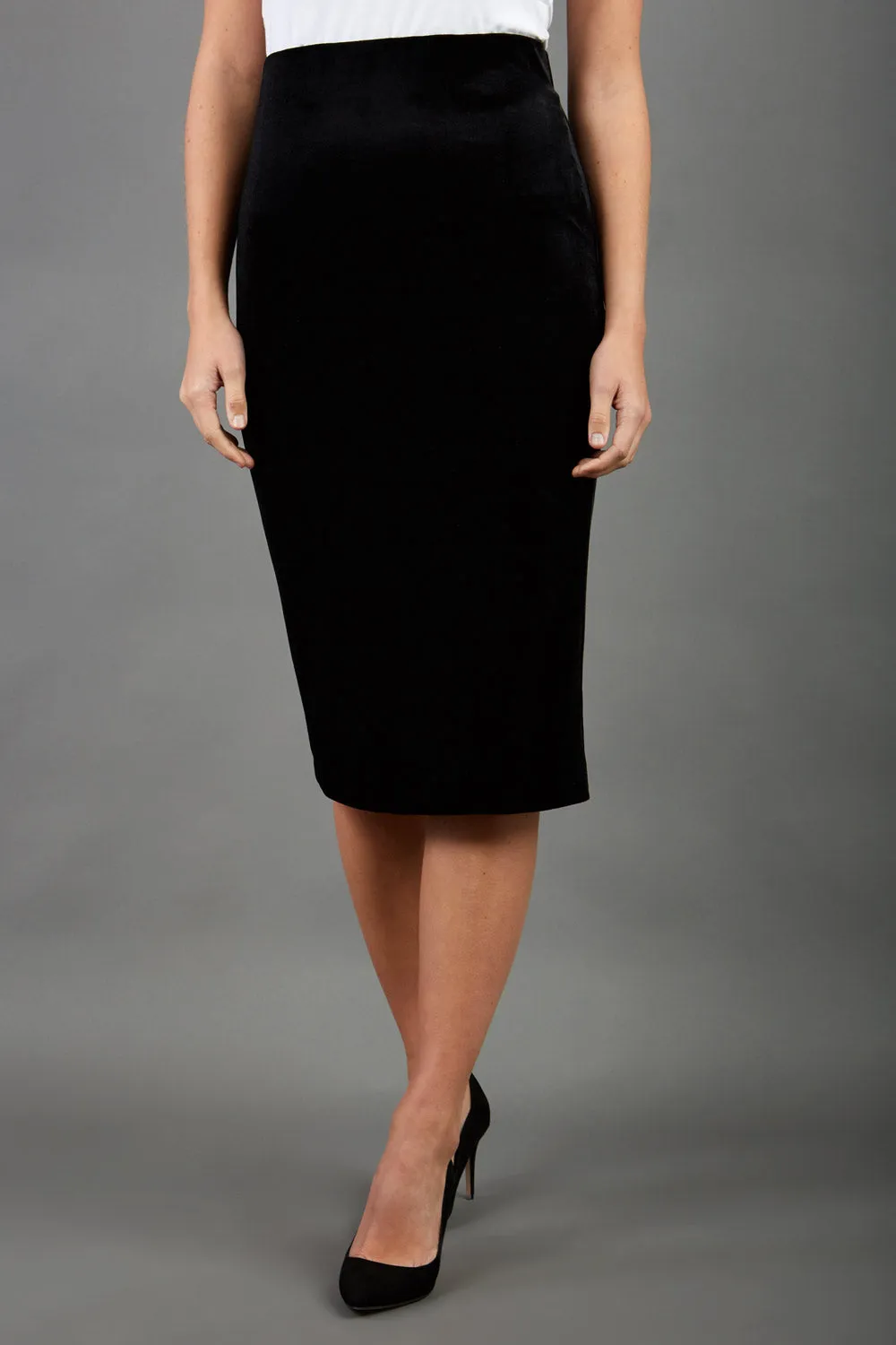 Triste Velvet Pencil Skirt