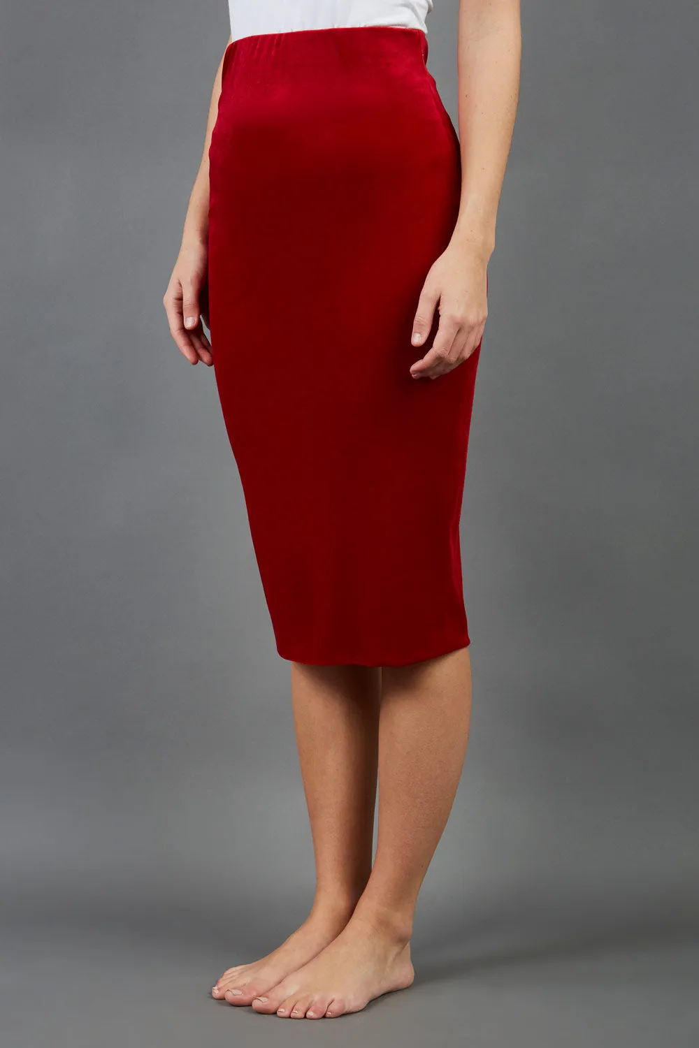 Triste Velvet Pencil Skirt