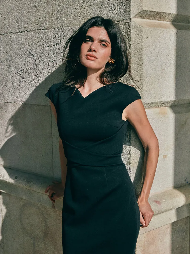 V NECKLINE DRESS
