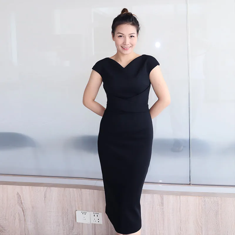 V NECKLINE DRESS