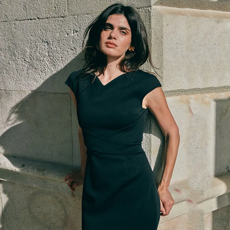 V NECKLINE DRESS